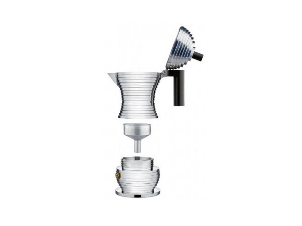 Alessi Espressobryggare för spishäll PULCINA 150 ml, röd