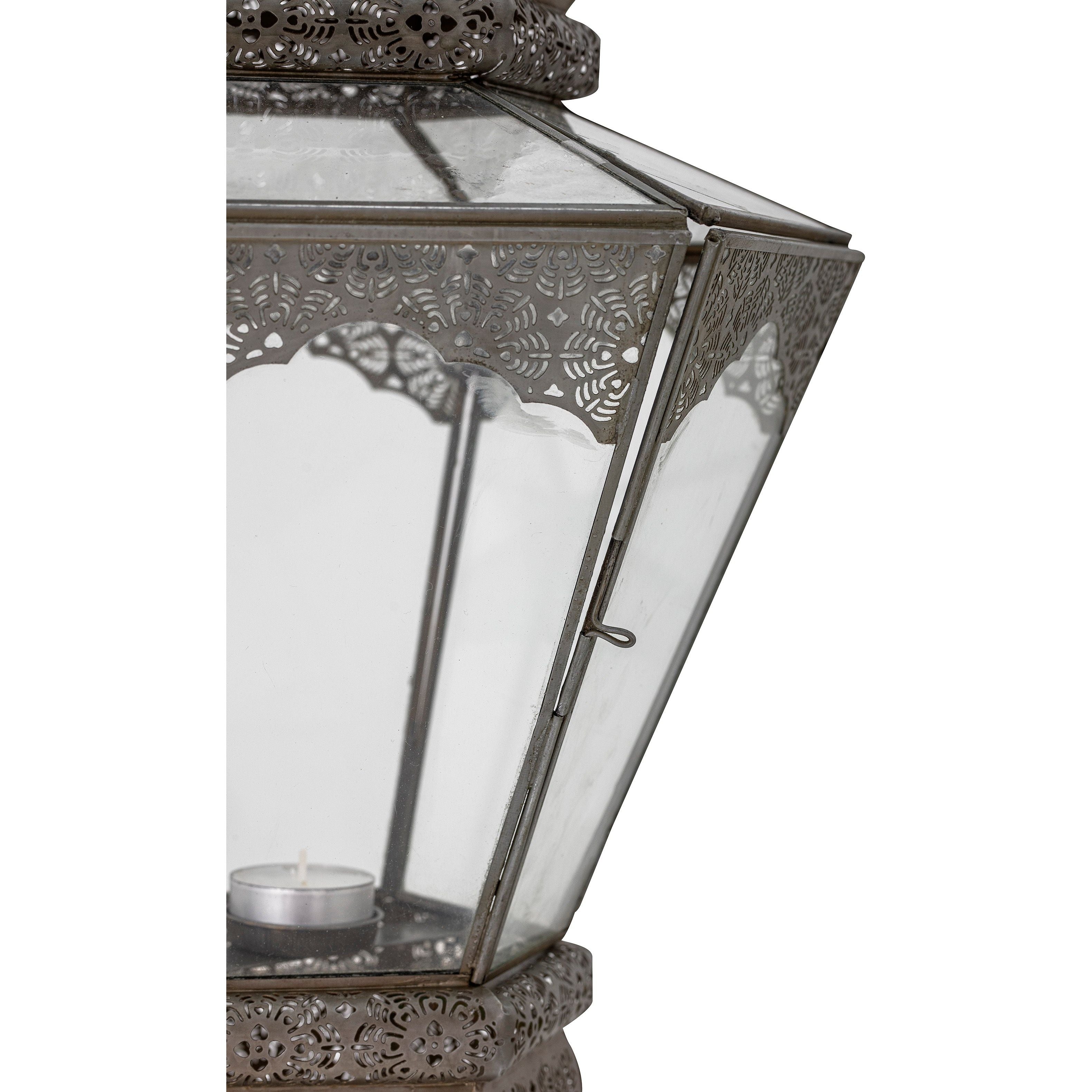 Bloomingville Isabell Lykta, Grå, Glas