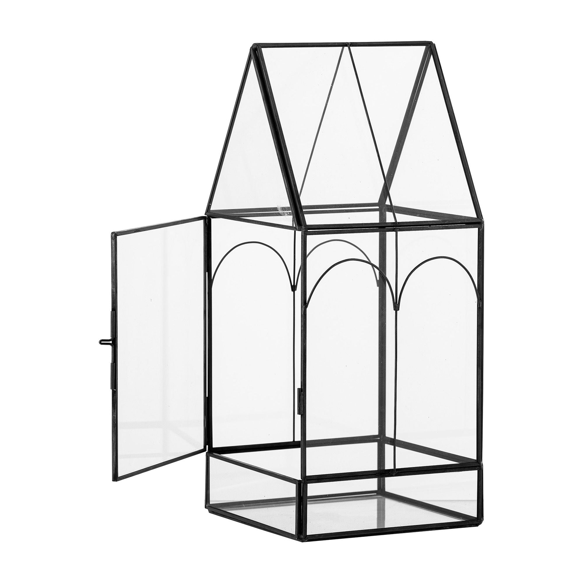 Bloomingville Ianto Displaylåda, Svart, Glas