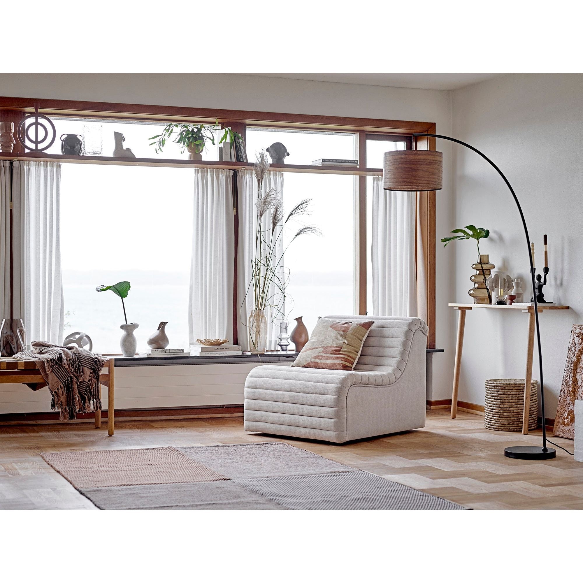 Bloomingville Allure Loungestol, Natur, Polyester