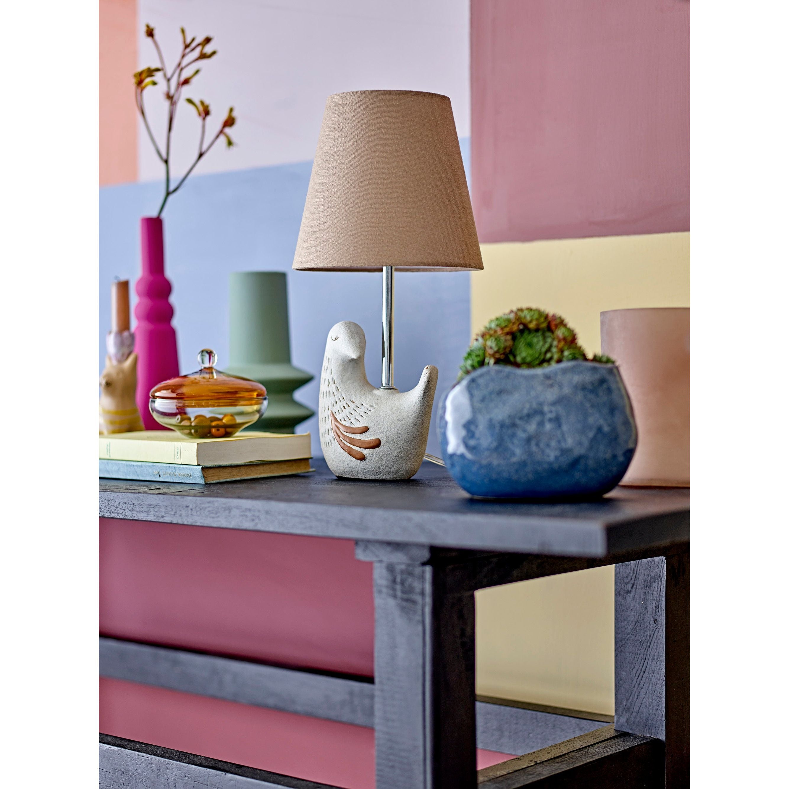 Bloomingville Kylie Bordslampa, Natur, Stengods