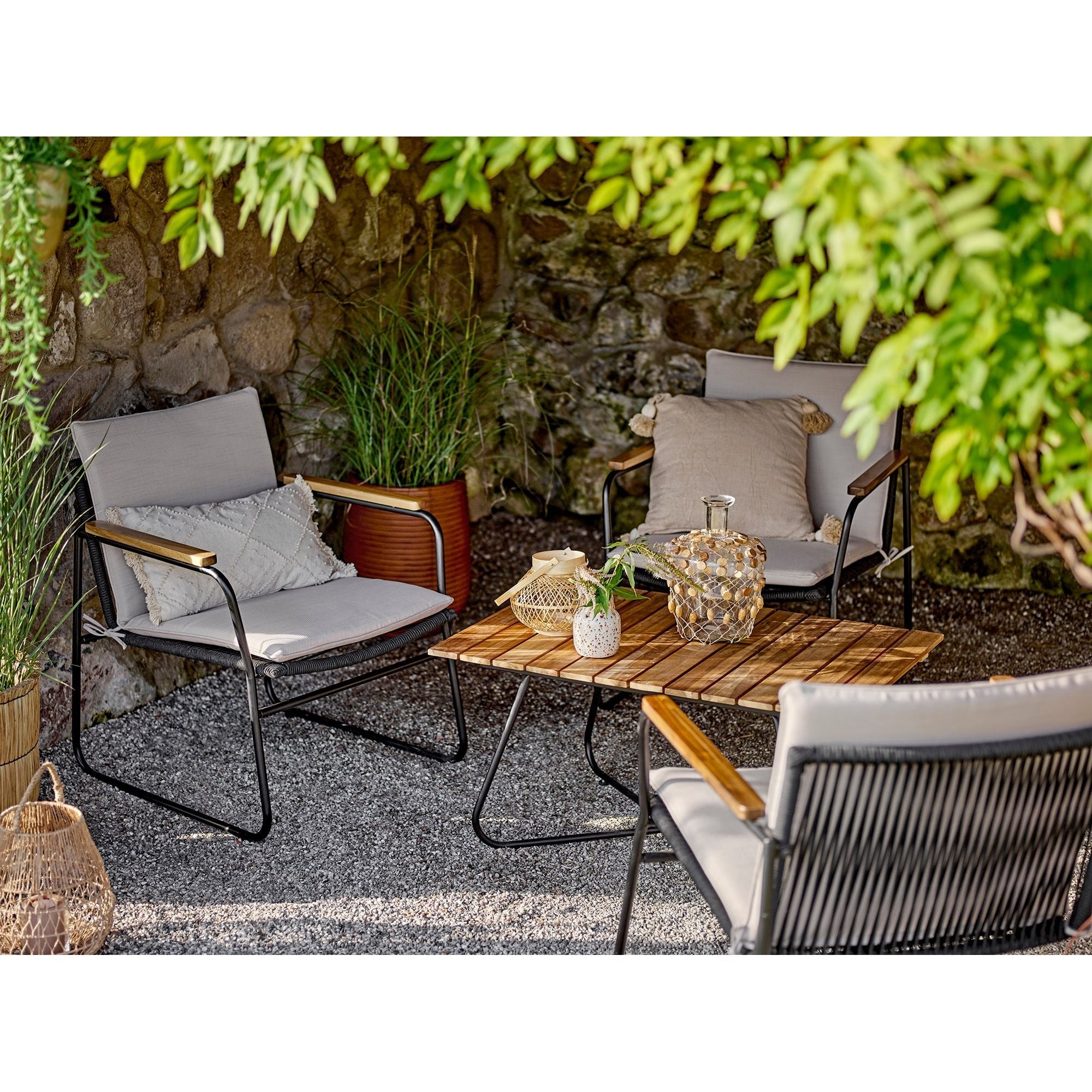 Bloomingville Hampton Loungestol, Svart, Metall