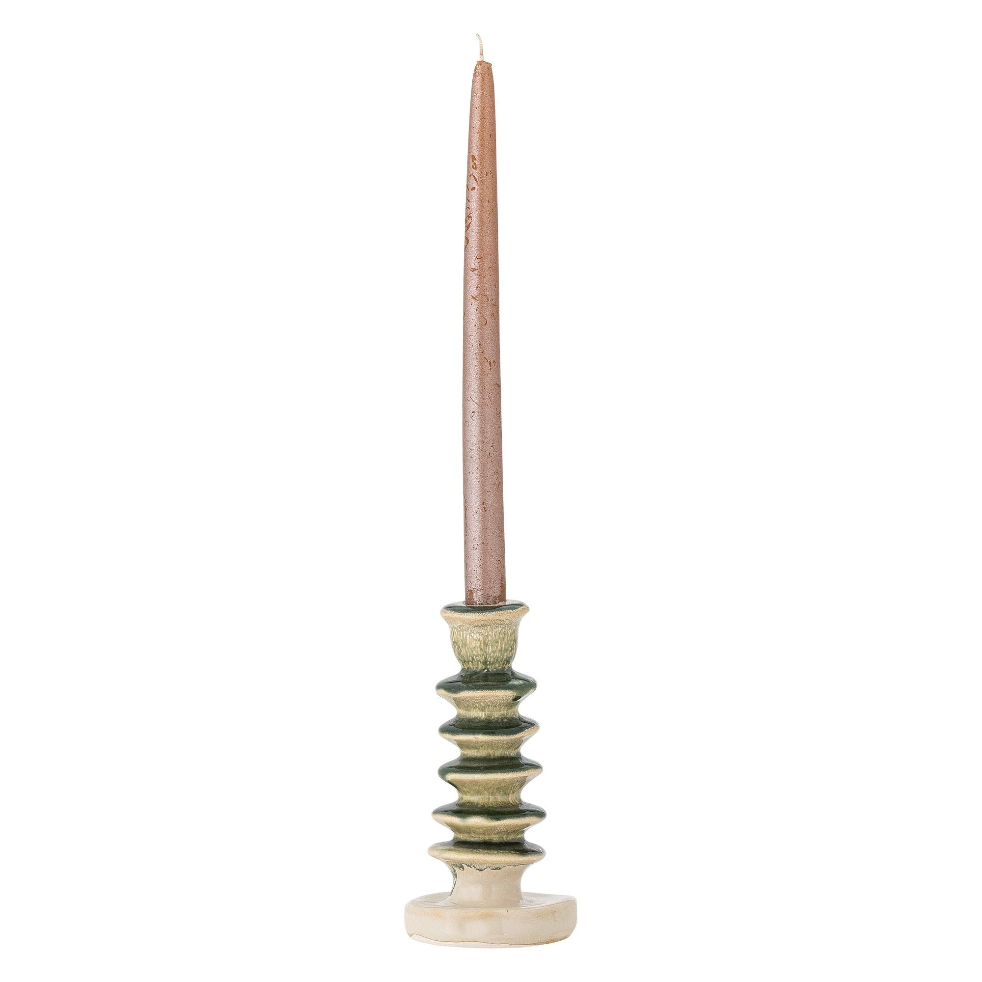 Bloomingville Cole Ljusstake, Grön, Stengods