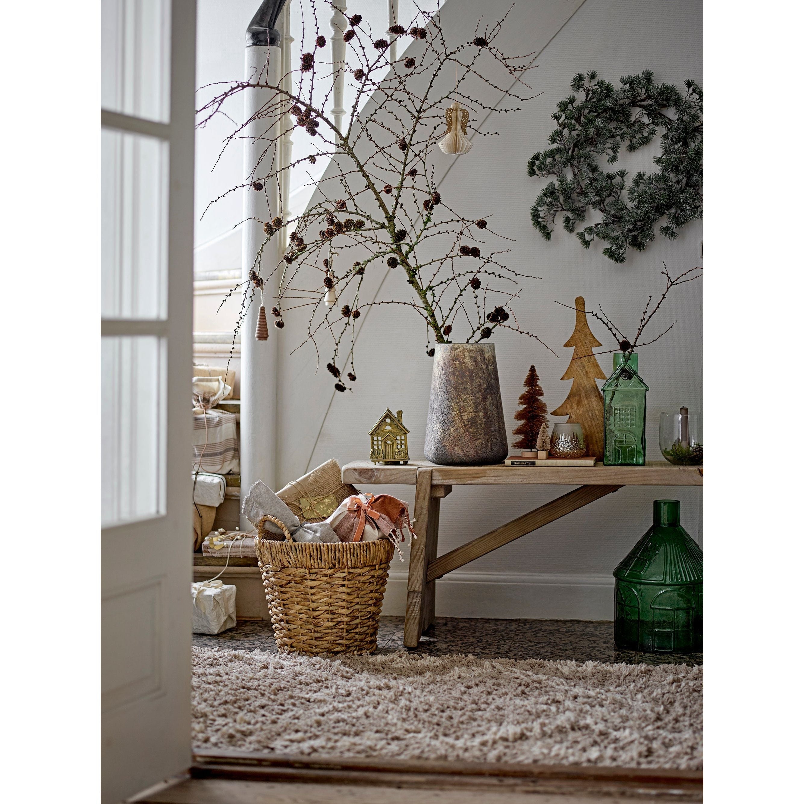 Bloomingville Gine Vas, Guld, Återvunnet Glas