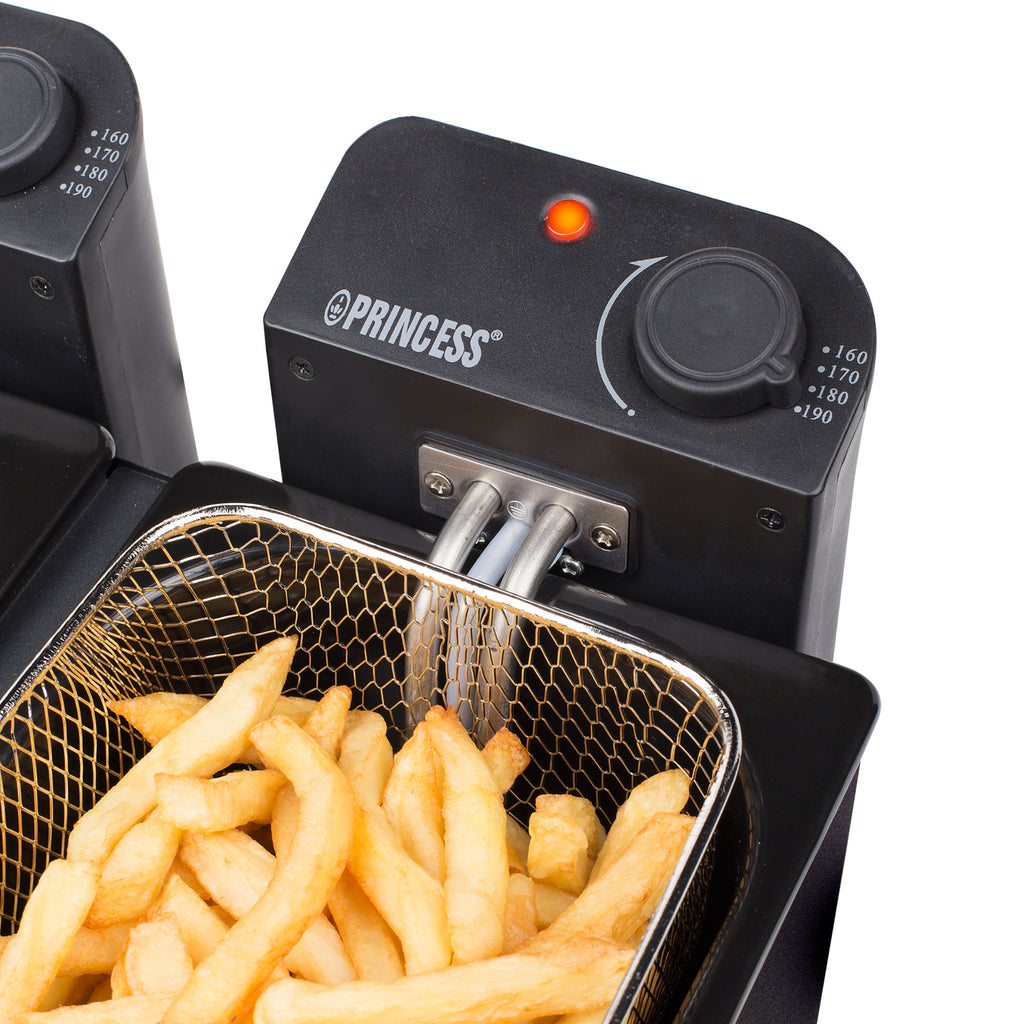 Princess Fritös Dubbel 2x3L 2x1800W Svart-Holykitchen