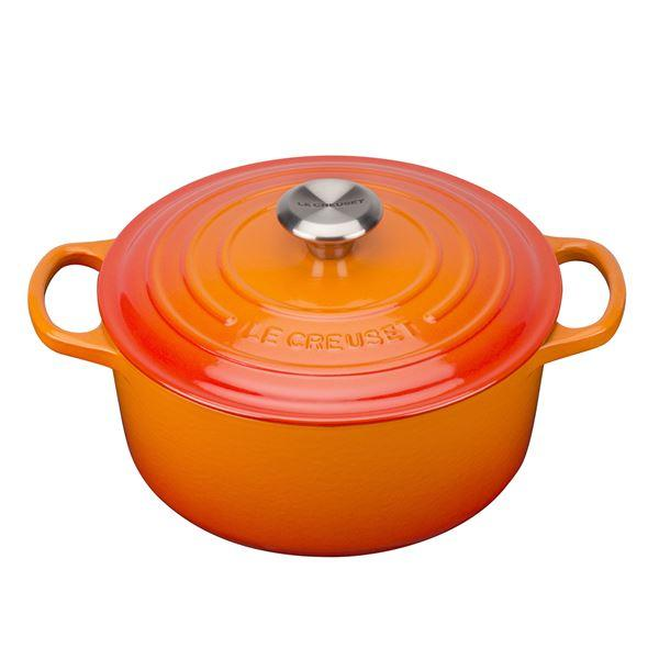 Le Creuset Signature Gjutjärnsgryta rund 24 cm 4,2 L volcanic-Holykitchen