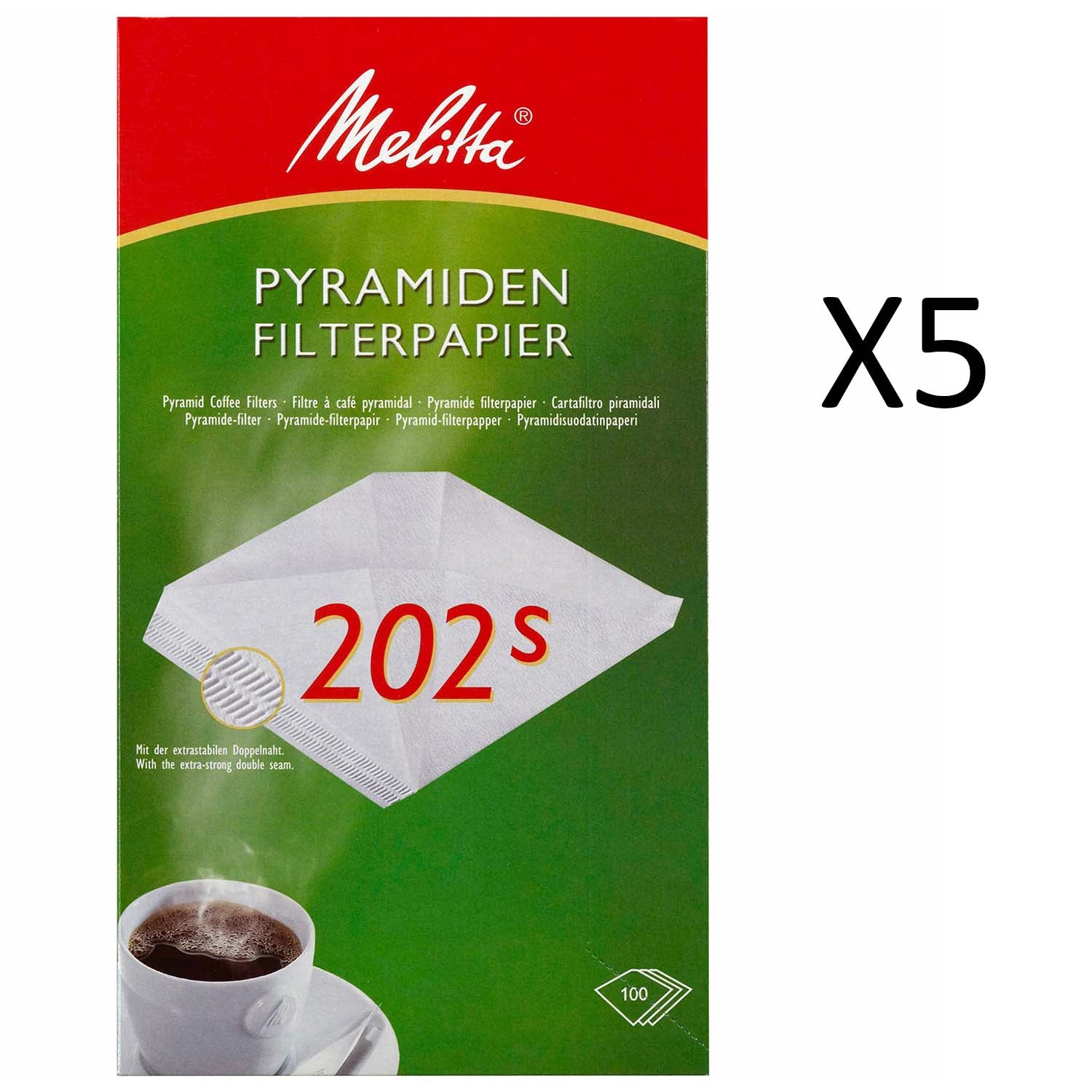 Melitta Kaffefilter 202 100pack (Obs 5st DFP)-Holykitchen