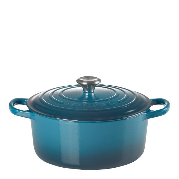 Le Creuset Signature gjutjärnsgryta rund 24 cm 4,2 L Deep Teal-Holykitchen