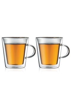 Bodum 2 st dubbelväggade koppar med handtag medium 0,20 l