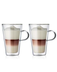 Bodum 2 st dubbelväggade koppar med handtag stora 0,40 l