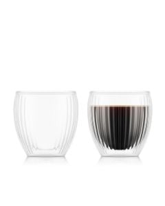Bodum 2 st dubbelväggade glas små 0,20 l räfflade
