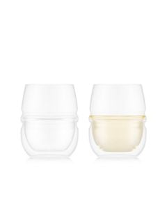 Bodum 2 st dubbelväggade glas Chardonnay tre räfflor 0,25 l