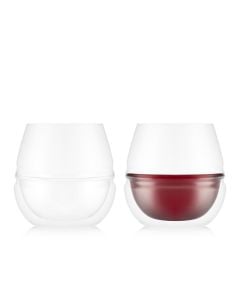Bodum 2 st dubbelväggade glas Pinot tre räfflor 0,6 l