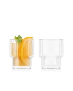 Bodum 2 st dubbelväggade glas 0,15 l räfflade