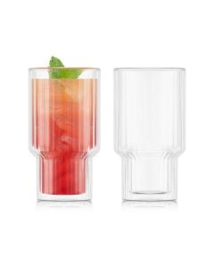Bodum 2 st dubbelväggade glas 0,25 l räfflade