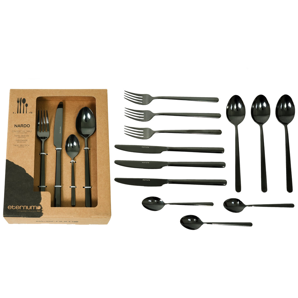 Eternum Eternum Bestickset Nardo Svart 16 delar-Holykitchen