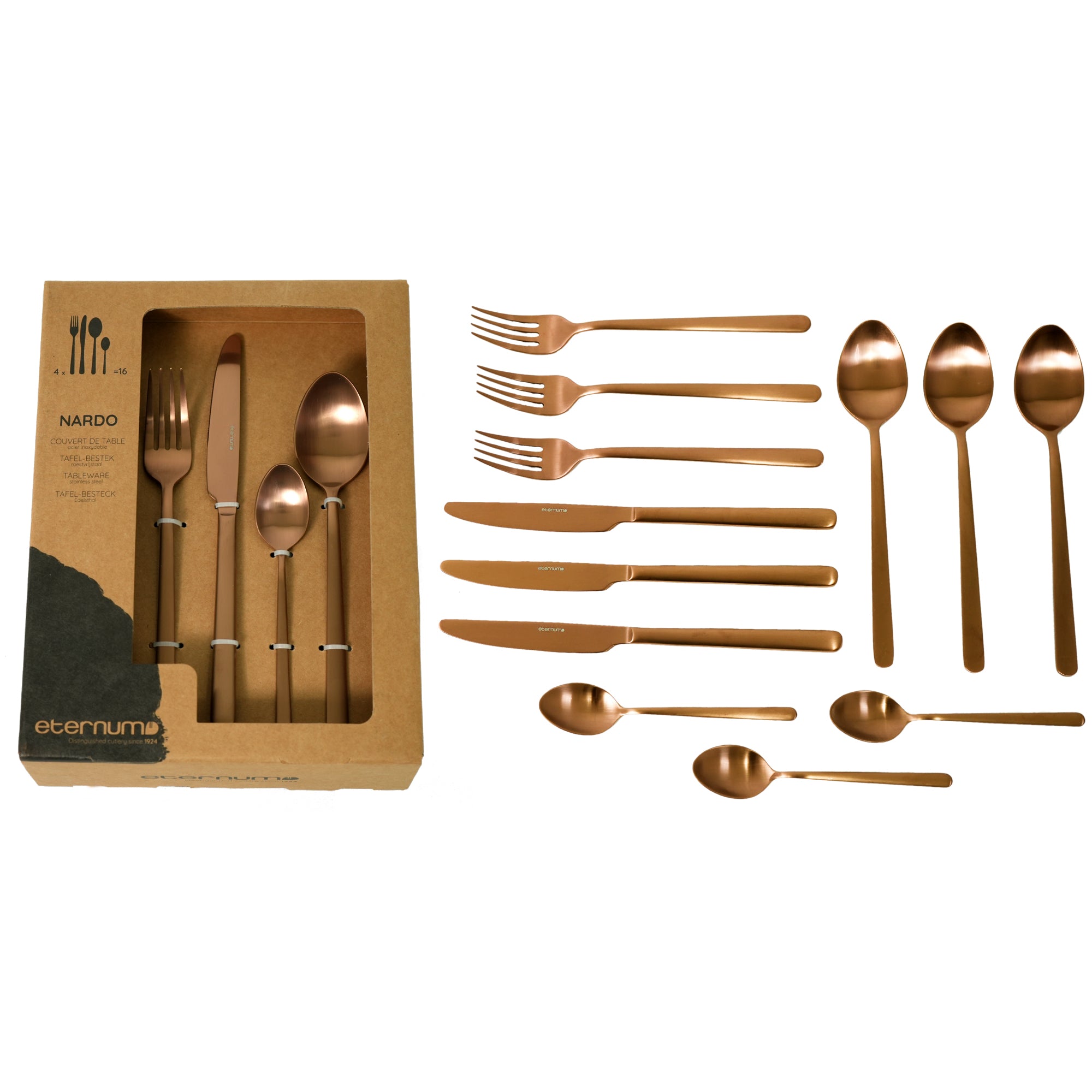 Eternum Eternum Bestickset Nardo Koppar 16 delar-Holykitchen