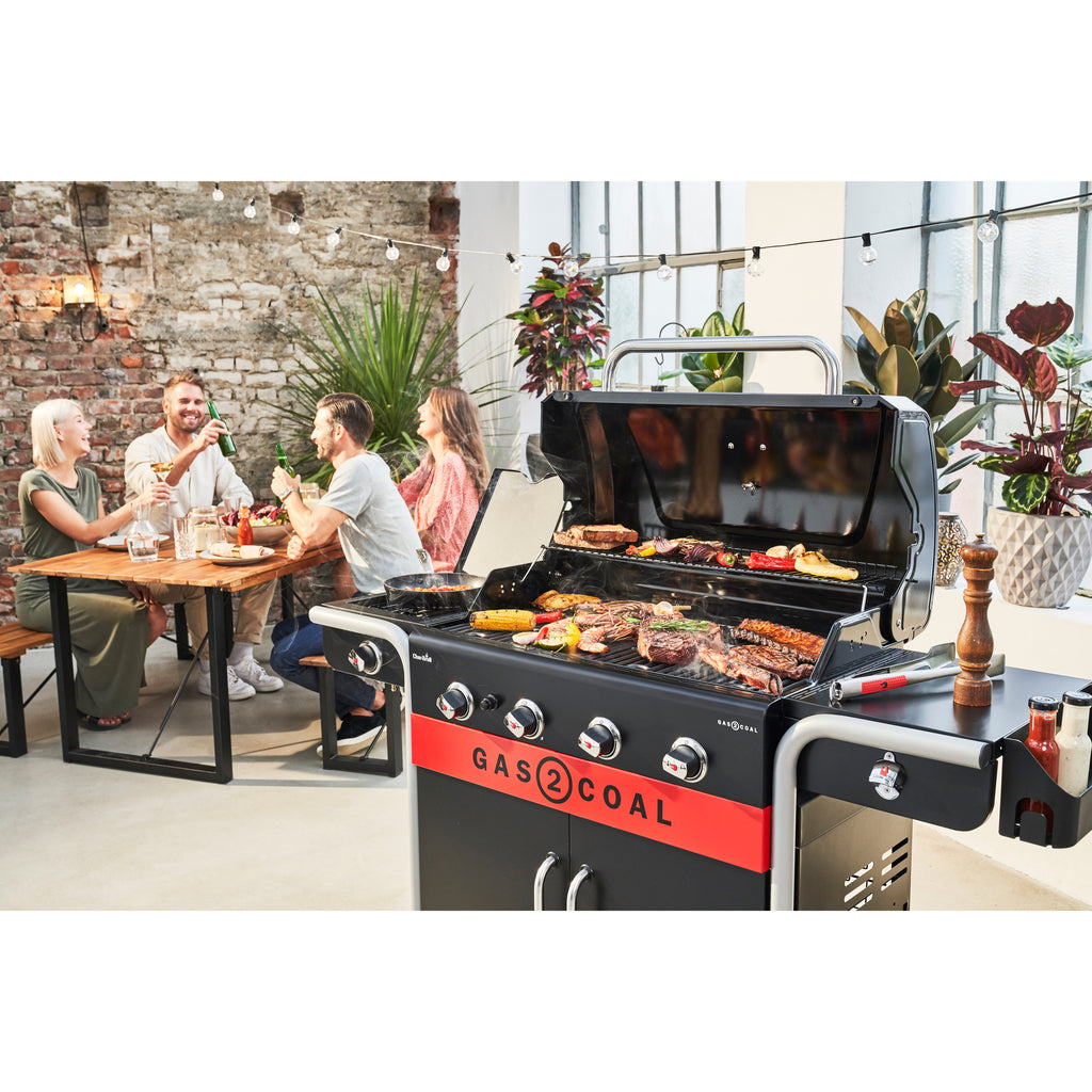 Char-Broil Hybridgrill Gas2Coal 2.0 4+1 Brännare-Holykitchen