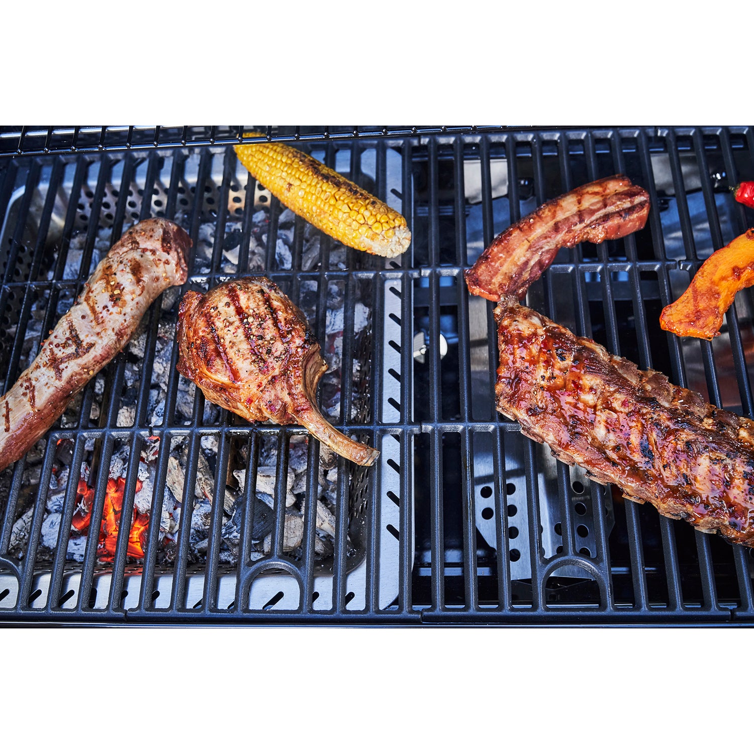 Char-Broil Hybridgrill Gas2Coal 2.0 4+1 Brännare-Holykitchen