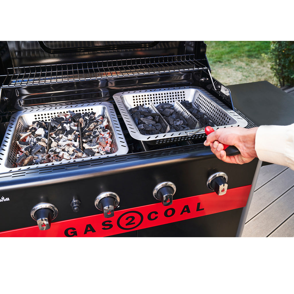 Char-Broil Hybridgrill Gas2Coal 2.0 4+1 Brännare-Holykitchen