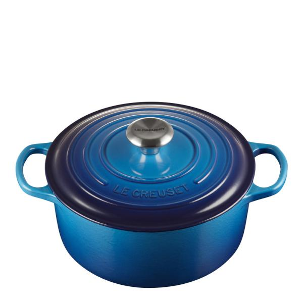 Le Creuset Signature Gjutjärnsgryta Rund 4,2 L/24cm Azure