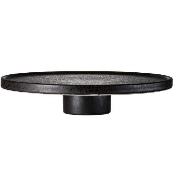 Stiernholm Mörke Tårtfat på fot 30 cm svart-Holykitchen