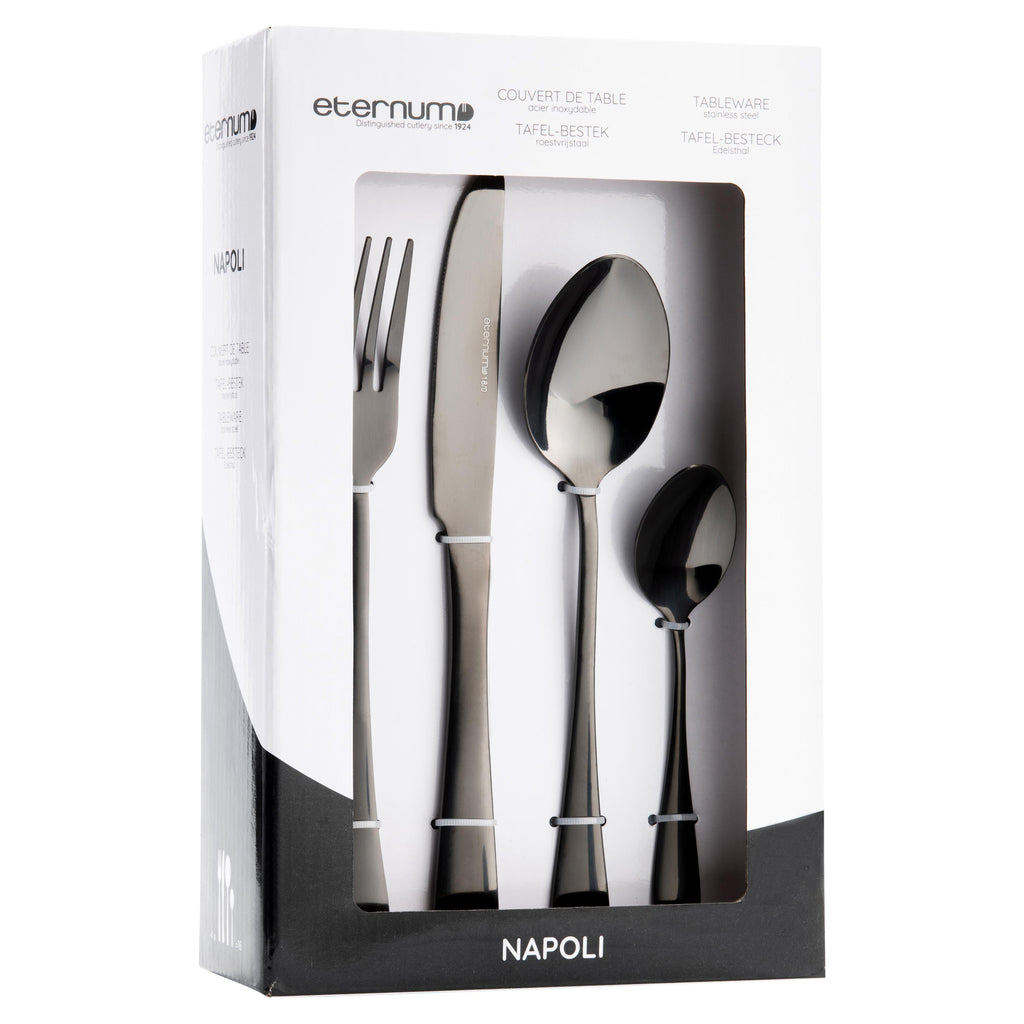 Eternum Eternum Bestickset Napoli Svart 16 delar-Holykitchen