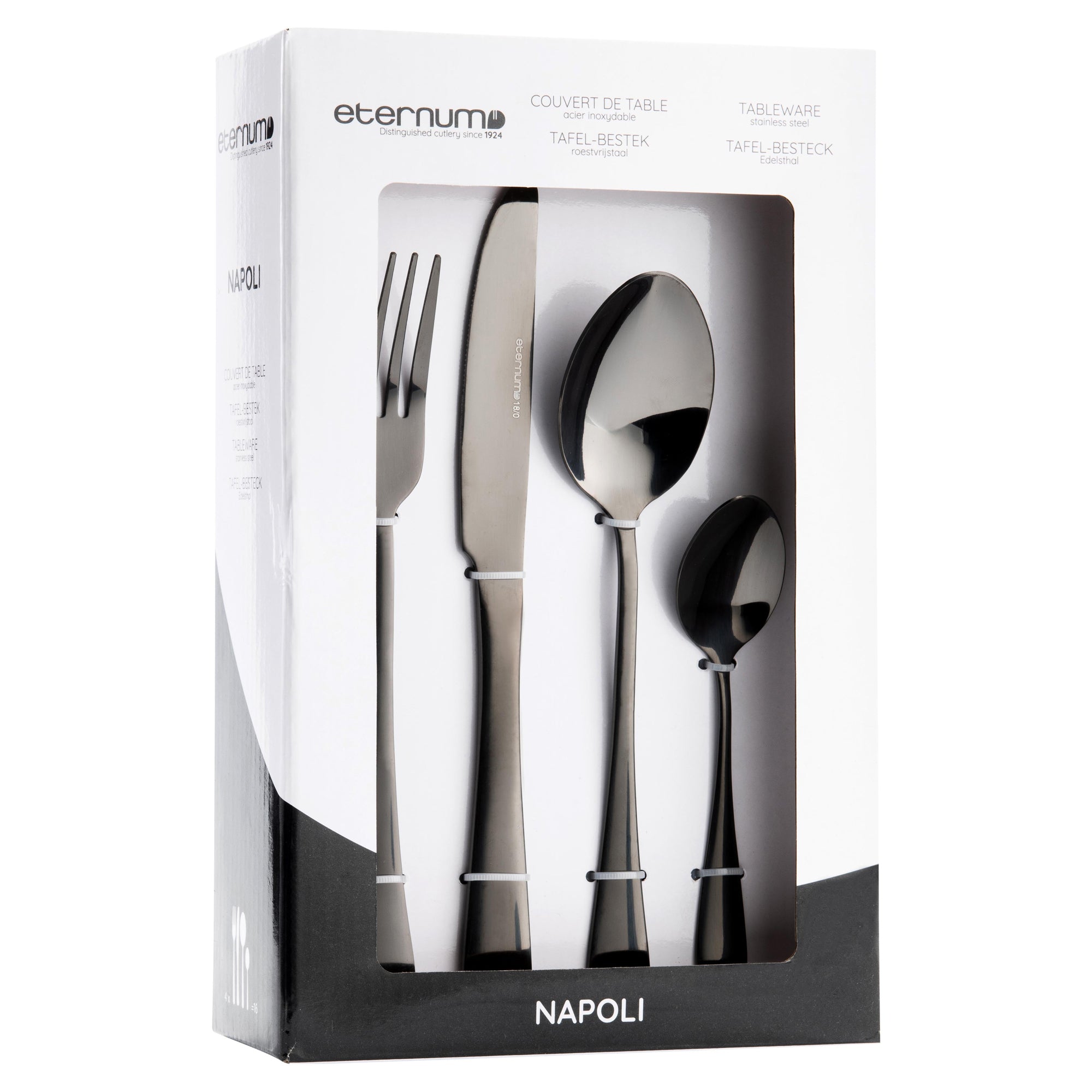 Eternum Eternum Bestickset Napoli Svart 16 delar-Holykitchen
