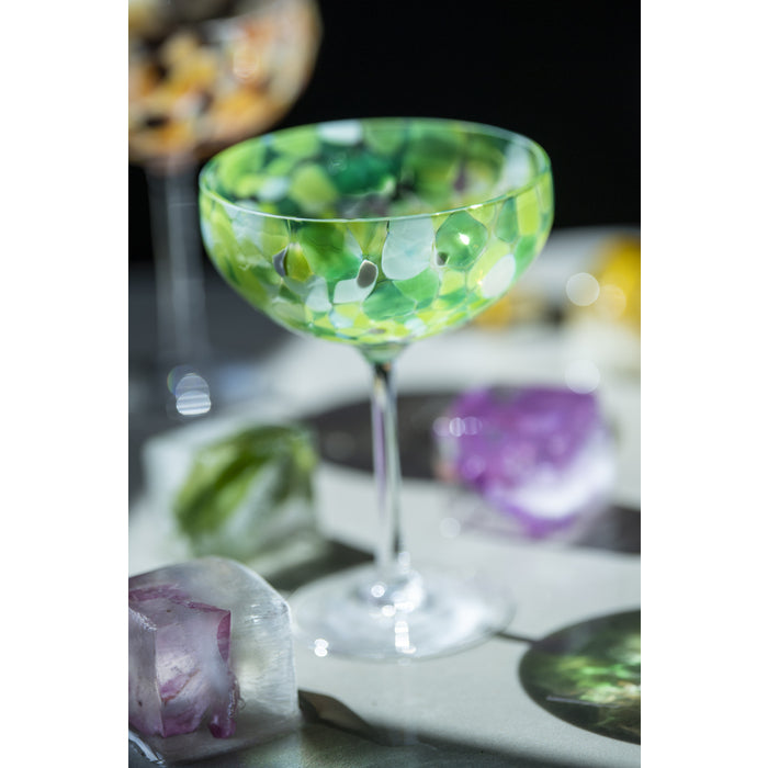 Magnor Swirl Champagneglas grön 22 cl-Holykitchen