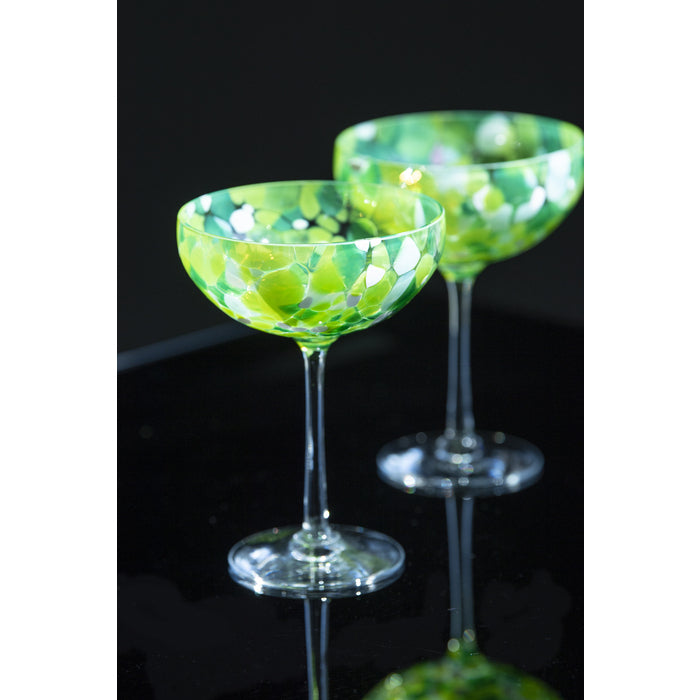 Magnor Swirl Champagneglas grön 22 cl-Holykitchen