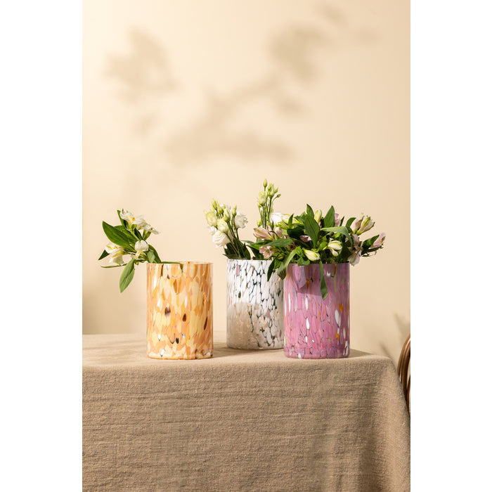 Magnor Swirl lykta/vas rosa 19 cm