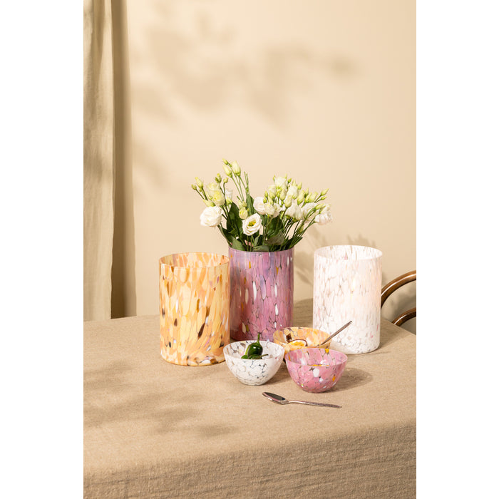 Magnor Swirl lykta/vas rosa 19 cm