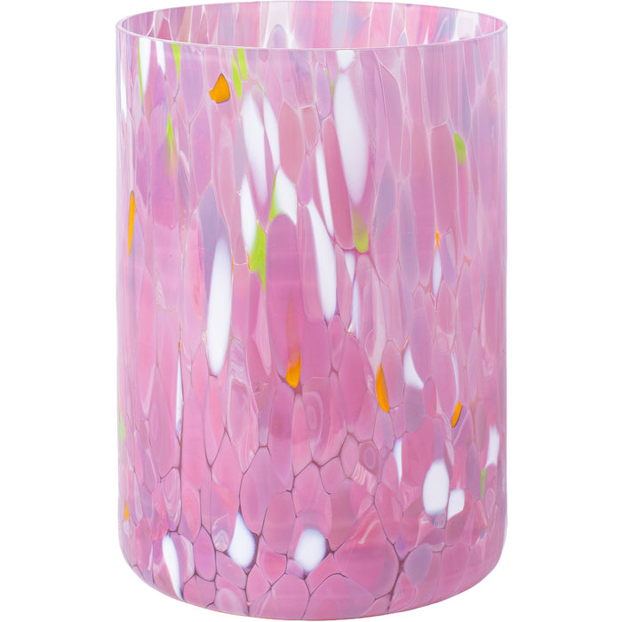 Magnor Swirl lykta/vas rosa 19 cm