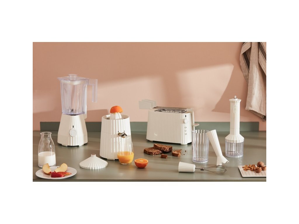 Alessi Brödrost PLISSE, 2 skivor, vit