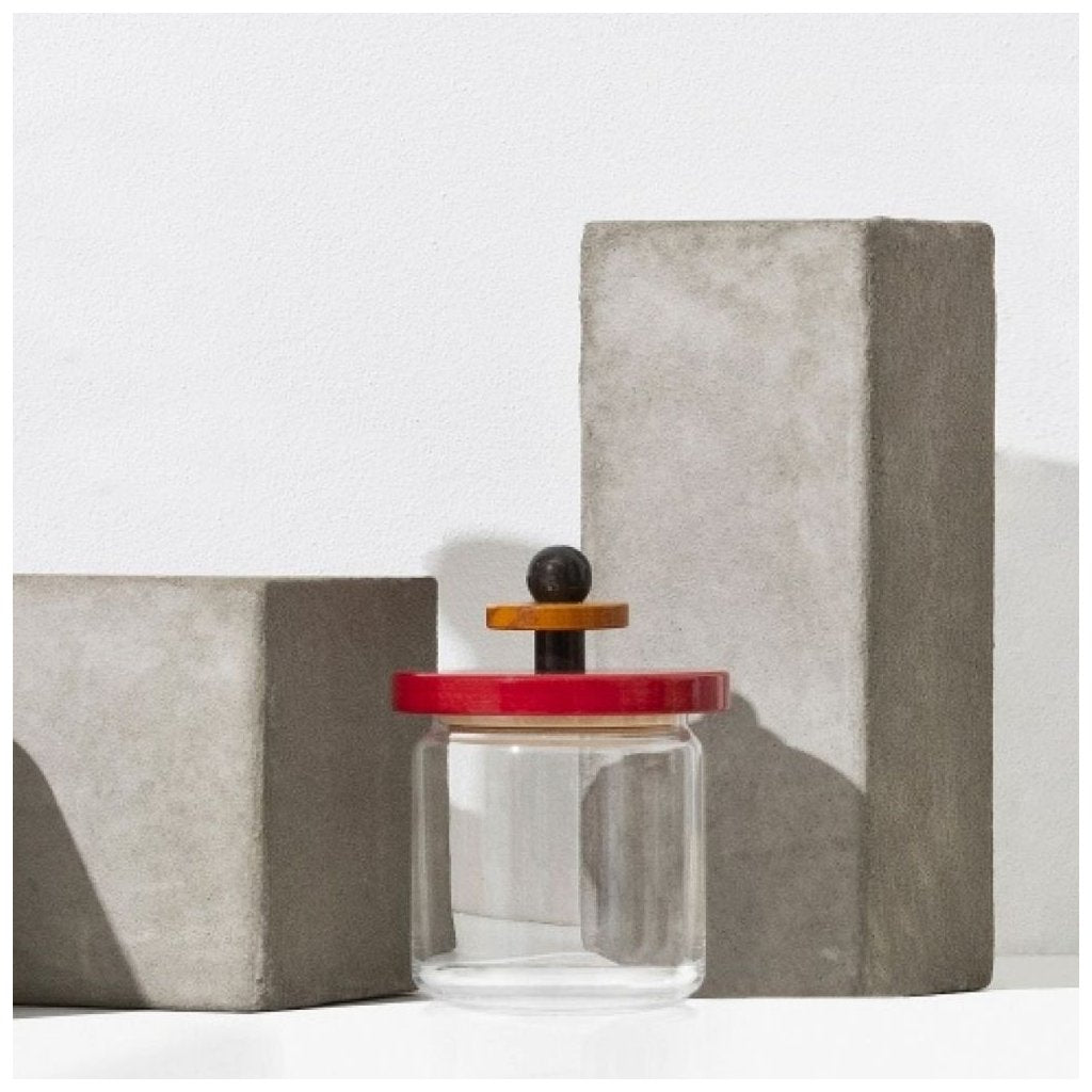 Alessi Köksförvaringsburk 100 COLLECTION, 750 ml, röd, glas