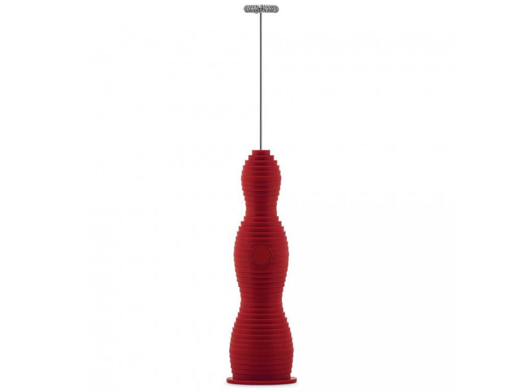Alessi Mjölkskummare PULCINA, röd