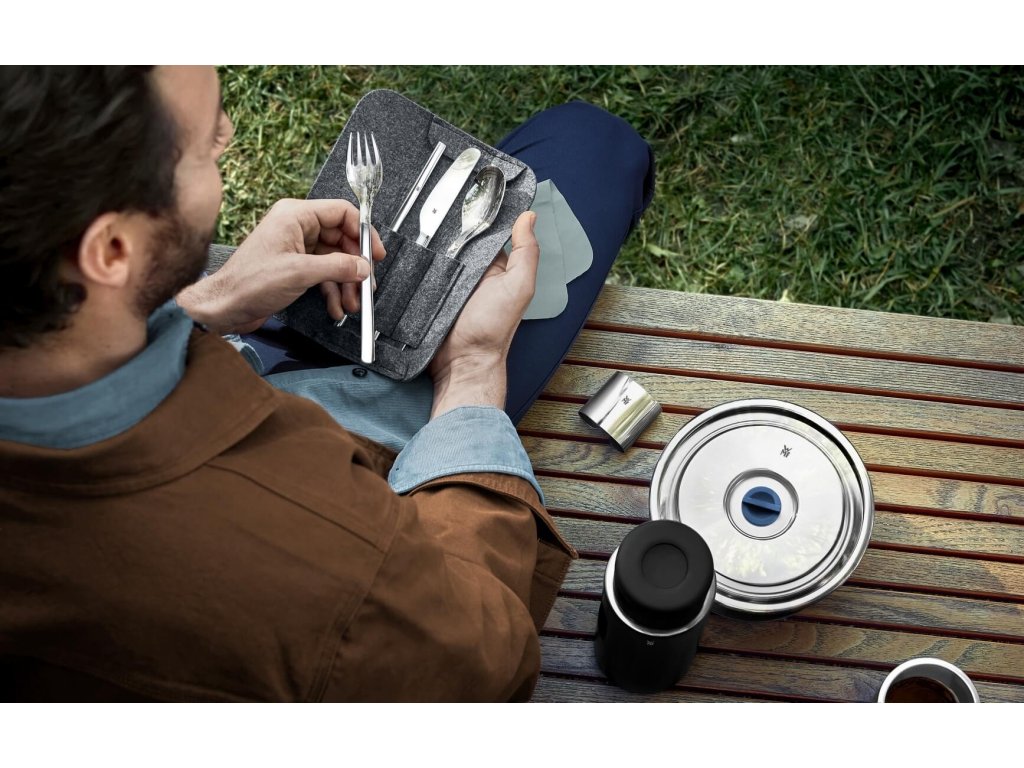 WMF Bestickset to-go MY2GO, med fodral, grön