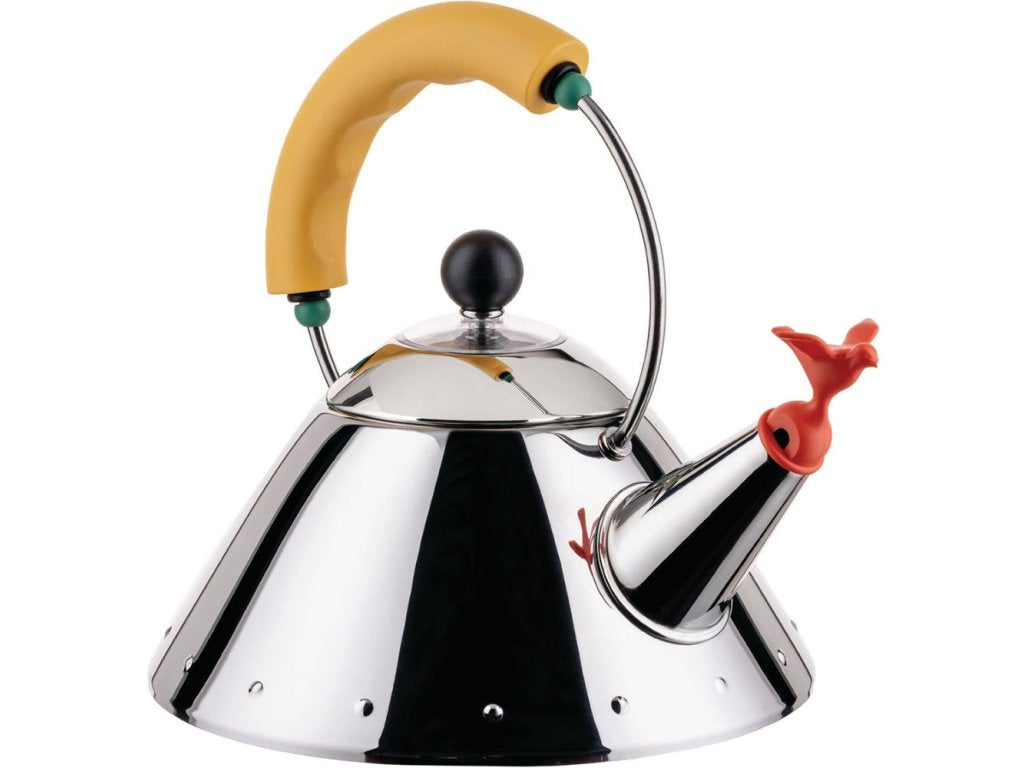 Alessi Kettle vattenkokare 1 liter, rostfritt stål/gul
