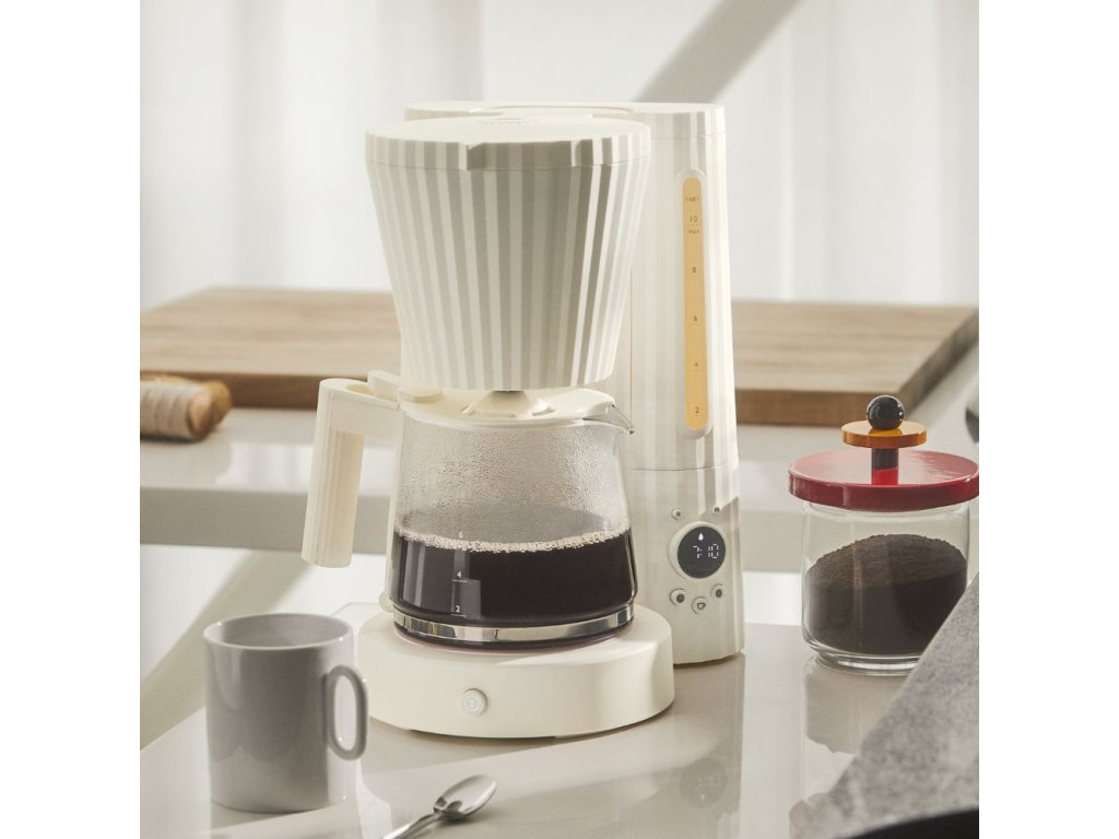 Alessi Kaffebryggare PLISSÉ 1,5 l, vit