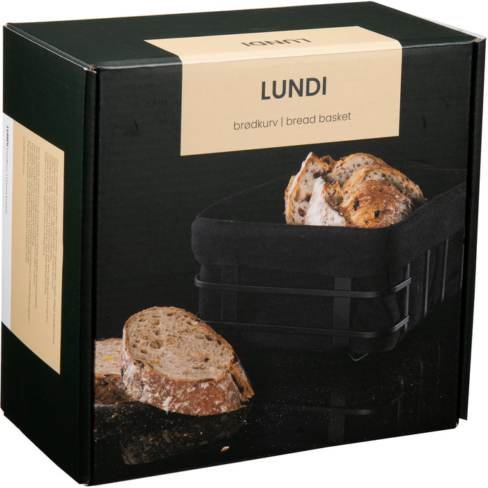 Modern House  Lundi brödkorg 19x19 cm svart