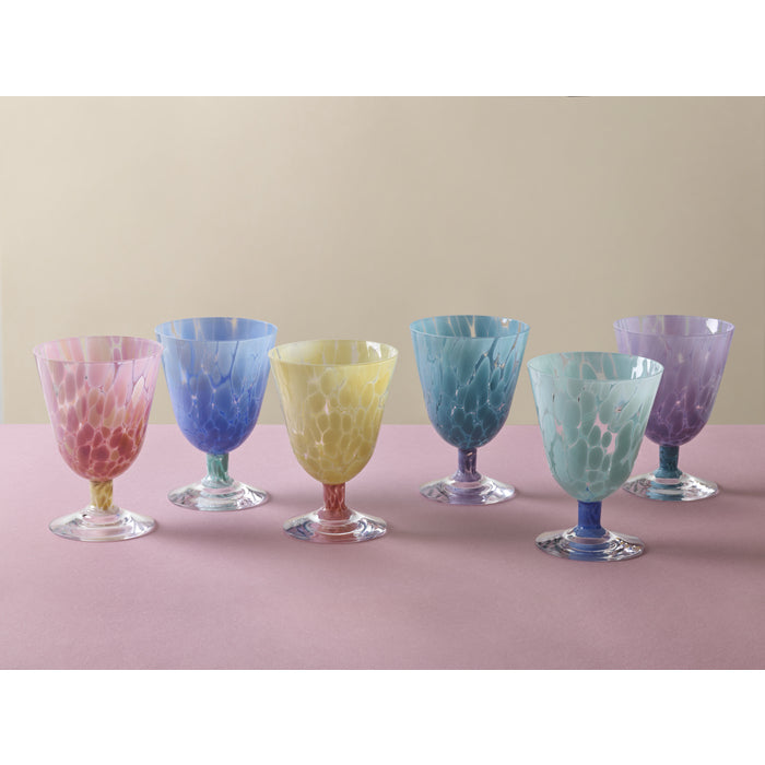 Magnor Jubalong Konstglas mörkblå med ljus turkos fot 26 cl-Holykitchen