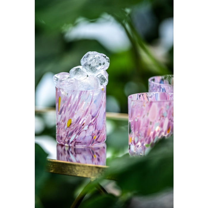 Magnor Swirl dricksglas/lykta rosa multi 35 cl-Holykitchen