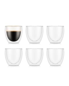 Bodum 6 st dubbelväggade glas extra små 0,08 l