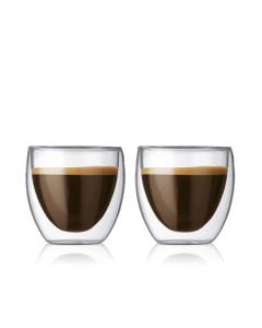 Bodum 2 st extra små dubbelväggade glas 0,08 l