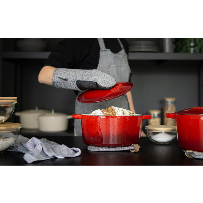 Sabor Gjutjärnsgryta 4,4 L röd-Holykitchen