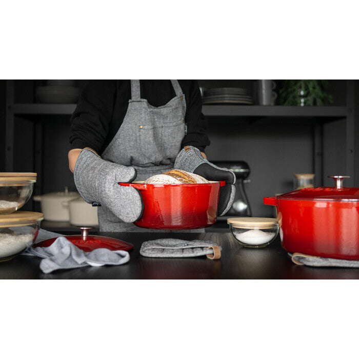 Sabor Gjutjärnsgryta 4,4 L röd-Holykitchen