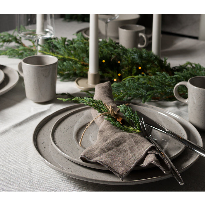 Stiernholm Kirei Linneservett 2-pack varm grå-Holykitchen