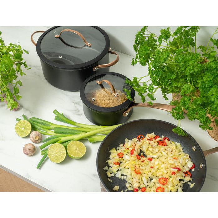 Modern House Black Copper Grytsats s/3 4,5/ 1,5 l/ D28 cm-Holykitchen