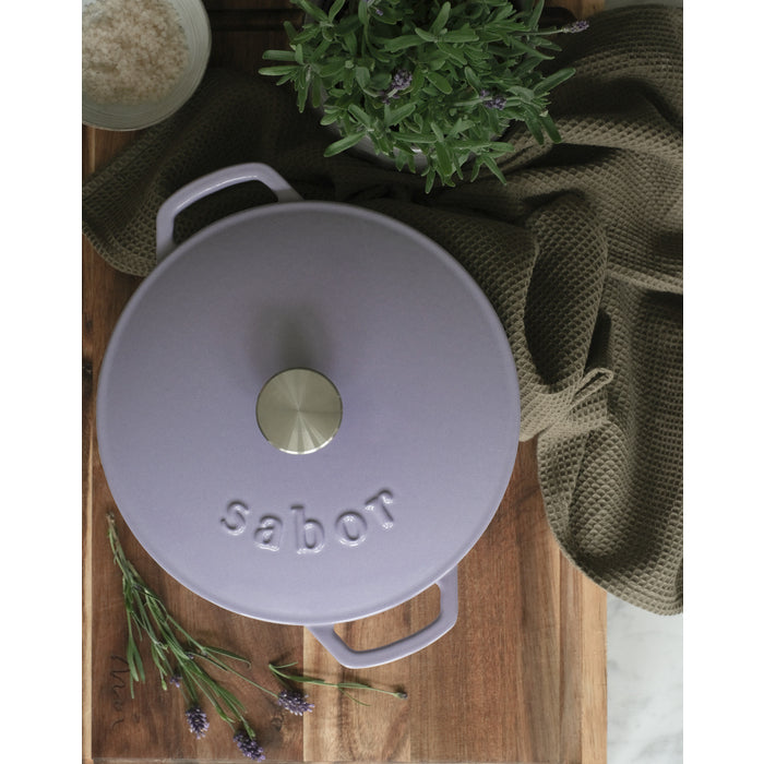 Sabor Gjutjärnsgryta 24 cm 4,4 L lavendel-Holykitchen