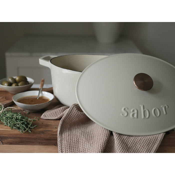 Sabor Gjutjärnsgryta 5,7 L varm grå-Holykitchen